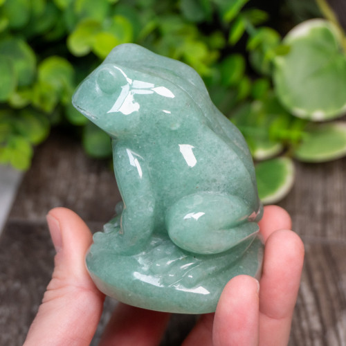 Green Aventurine Frog Large