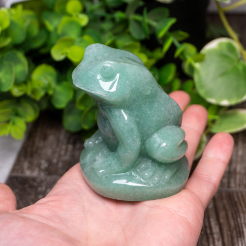 Green Aventurine Frog Large