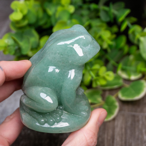 Green Aventurine Frog Large