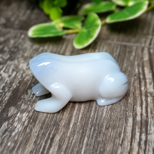 Blue Chalcedony Frog Small