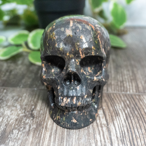 Black Rhyolite Large Skull