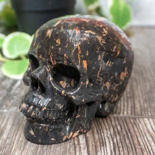 Black Rhyolite Large Skull