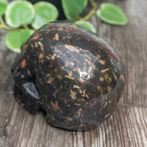 Black Rhyolite Large Skull