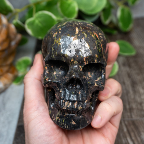 Black Rhyolite Large Skull