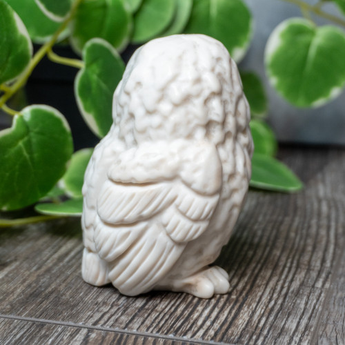 White Jade Large Owl