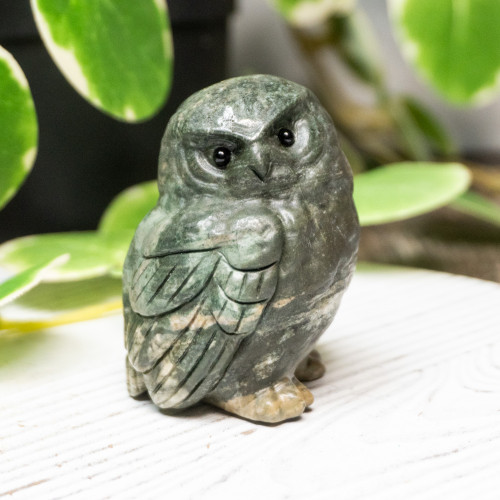 Nine Dragon Jade Owl Medium Owl