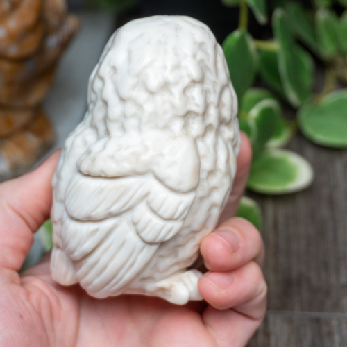 White Jade Large Owl