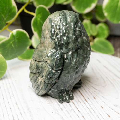 Nine Dragon Jade Large Owl
