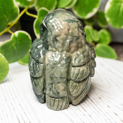 Nine Dragon Jade Large Owl