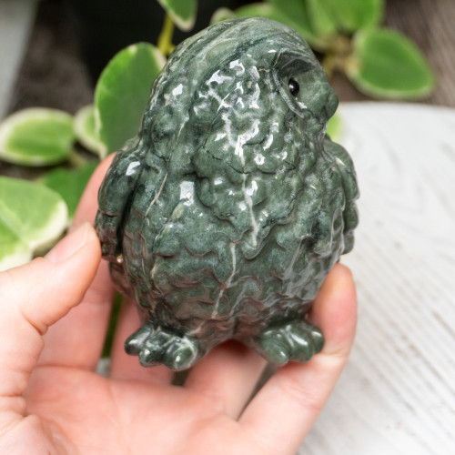 Nine Dragon Jade Large Owl
