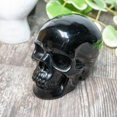 Obsidian Skull Large