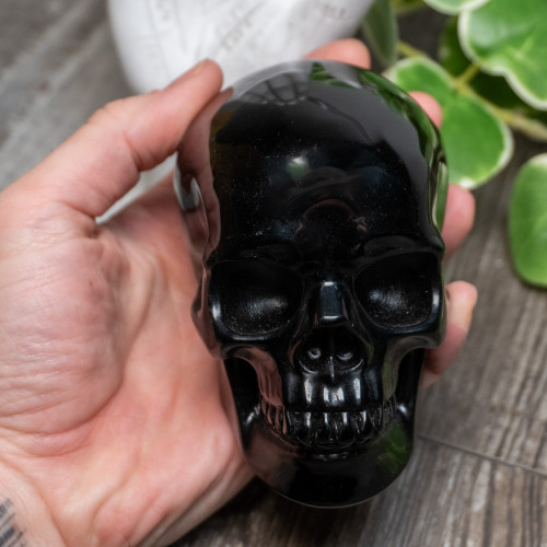 Obsidian Skull Large