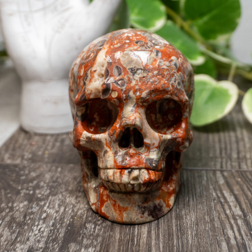 Red Rhyolite Skull Large