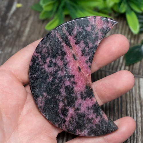 Rhodonite Crescent Moon