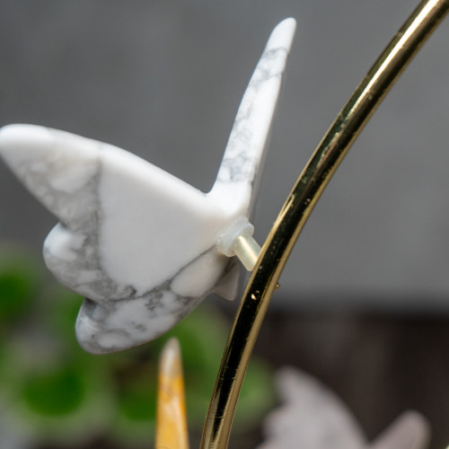 Multi Crystal Gold Butterfly Display