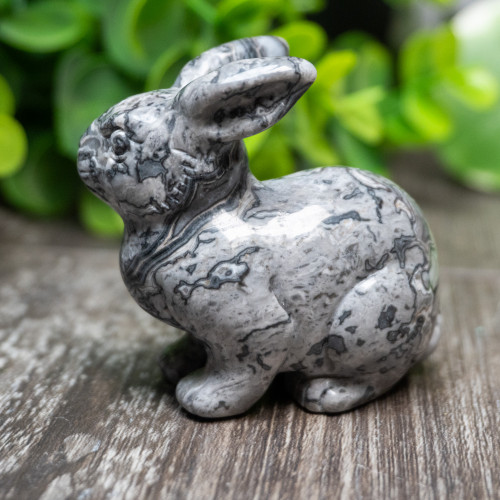 Silver Lace Agate Rabbit