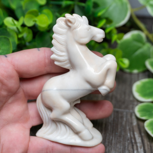 White Jade Horse Large