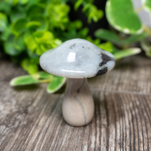 Labradorite & White Jade Mushroom