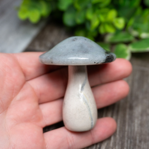 Labradorite & White Jade Mushroom