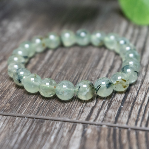 Prehnite and Epidote Bracelet 8mm