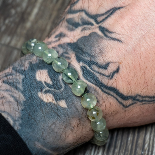 Prehnite and Epidote Bracelet 8mm