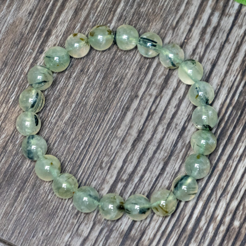 Prehnite and Epidote Bracelet 8mm