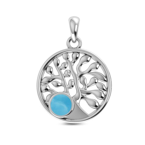 Larimar Tree Random Pendant