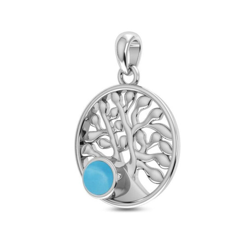 Larimar Tree Random Pendant