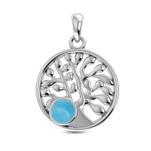 Larimar Tree Random Pendant