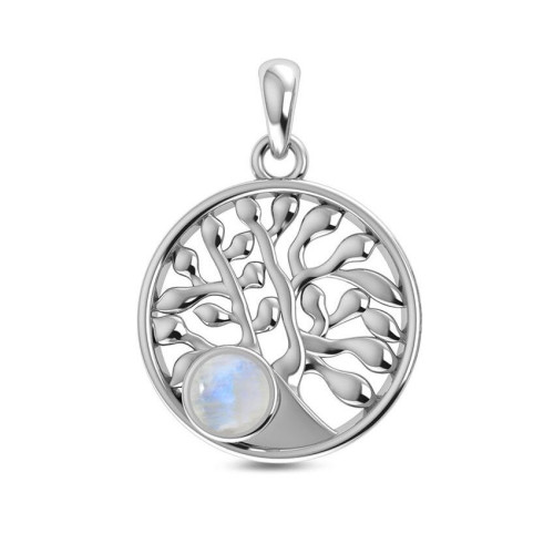 Rainbow Moonstone Tree Random Pendant