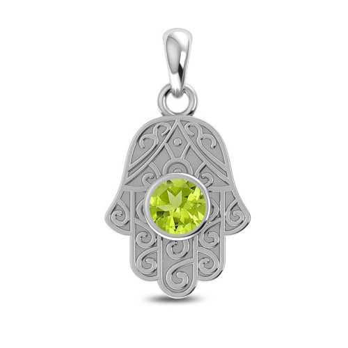 Facetted Peridot Tree Random Pendant