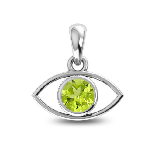 Facetted Peridot Eye Random Pendant