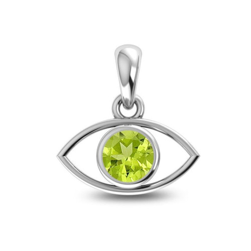 Facetted Peridot Eye Random Pendant