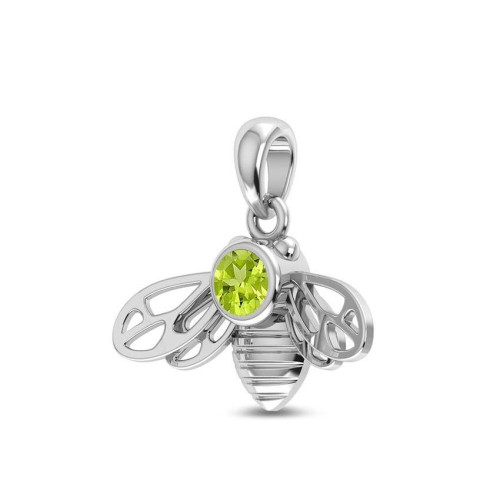 Facetted Peridot Bee Random Pendant