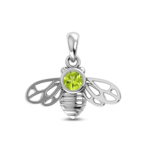 Facetted Peridot Bee Random Pendant