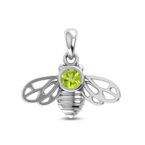 Facetted Peridot Bee Random Pendant