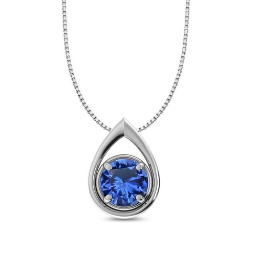 Facetted Blue Sapphire Random Pendant #5