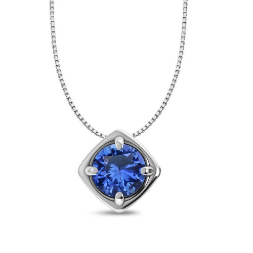 Facetted Blue Sapphire Random Pendant #4