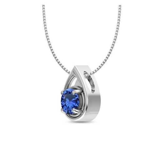 Facetted Blue Sapphire Random Pendant #2