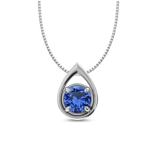 Facetted Blue Sapphire Random Pendant #2