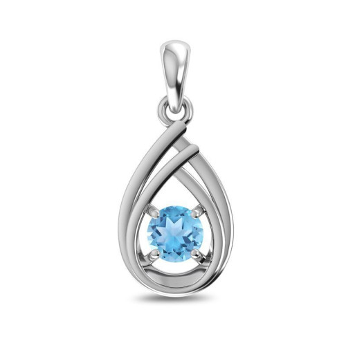 Facetted Blue Topaz Random Pendant #5