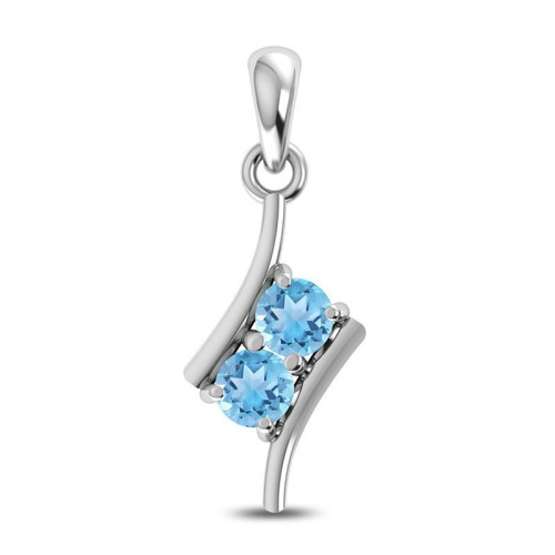 Facetted Blue Topaz Random Pendant #4