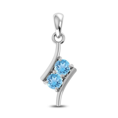 Facetted Blue Topaz Random Pendant #4