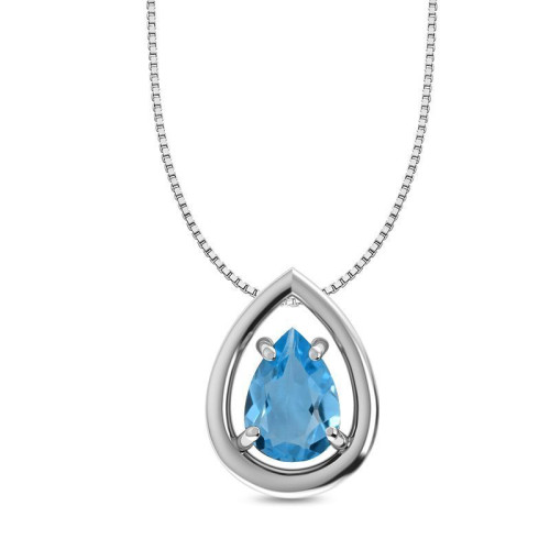 Facetted Blue Topaz Random Pendant #2