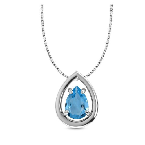 Facetted Blue Topaz Random Pendant #2