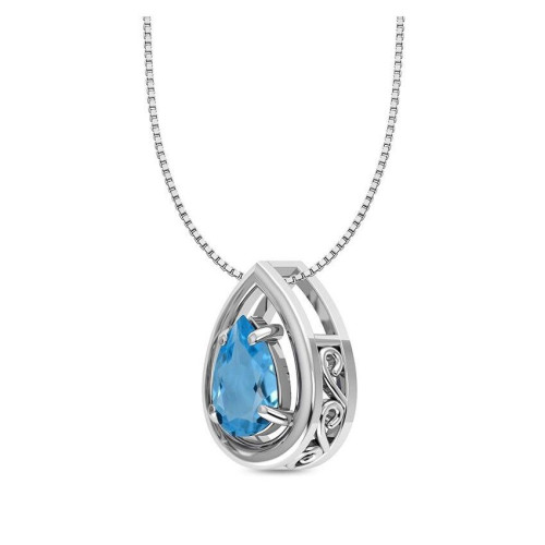 Facetted Blue Topaz Random Pendant #2