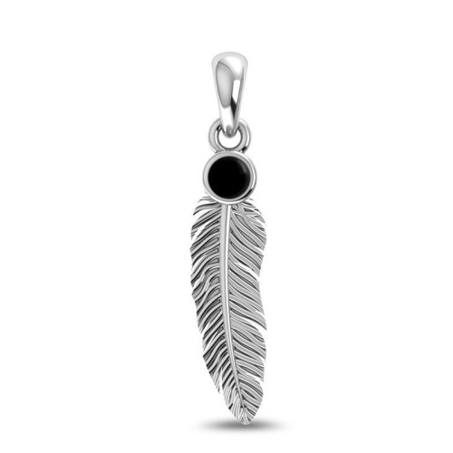 Onyx Feather Random Pendant #1