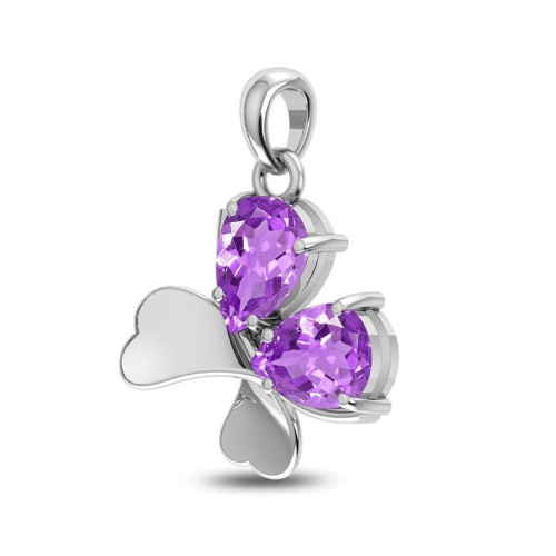 Amethyst Clover Random Pendant