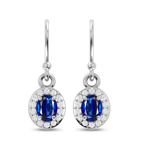 Blue Sapphire Earrings #3