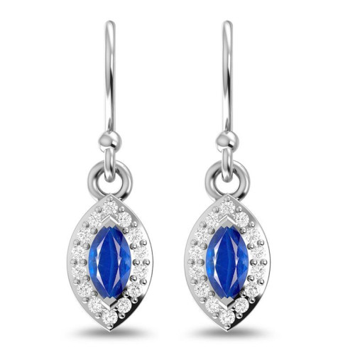 Blue Sapphire Earrings #2